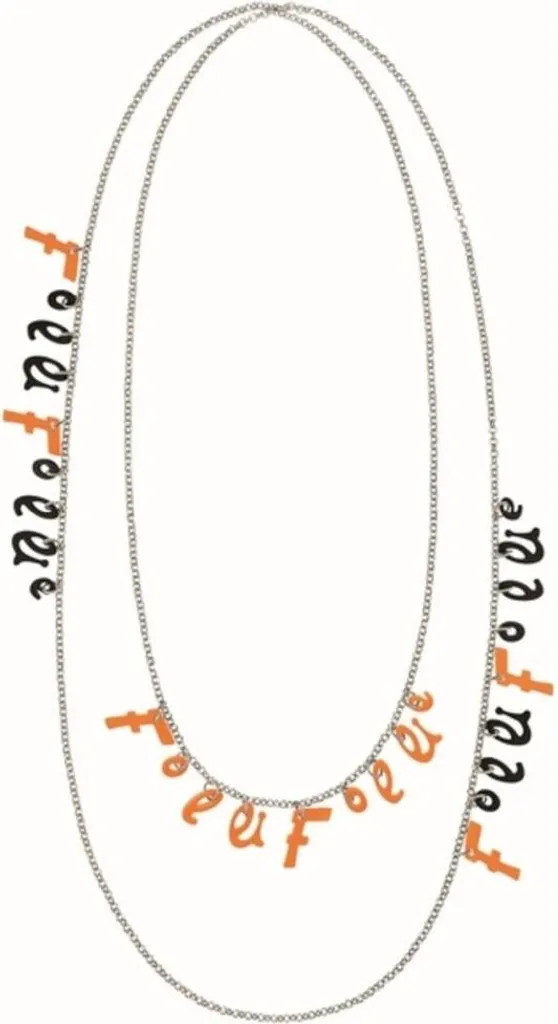 Sautoir Femme Folli Follie 150 cm Collier Long Chic en Acier et Noir