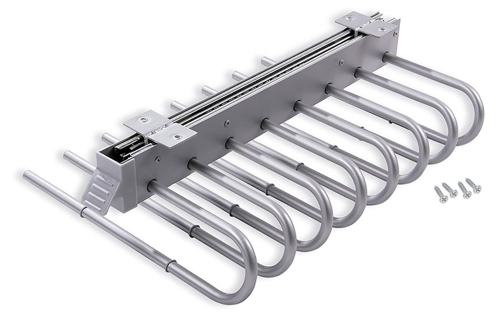 Emuca Wysuwany wieszak, Prawy, Malowane aluminium, Stal i Zdjęcie produktu 