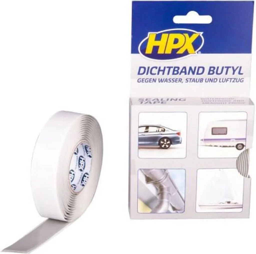 Stop fuites : Bande d'étanchéité butyle HPX 20mm pour joints et air