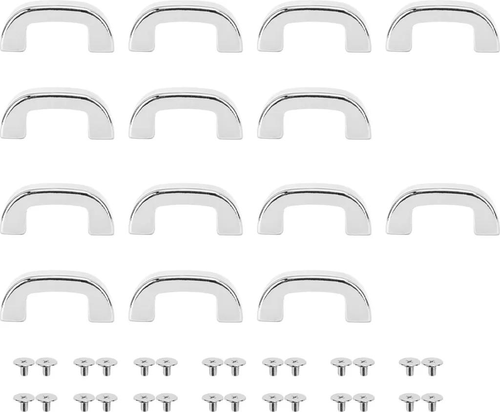 Accessori Borse: 14 Fibbie D-Ring Argento Lucido con Vite di Fissaggio