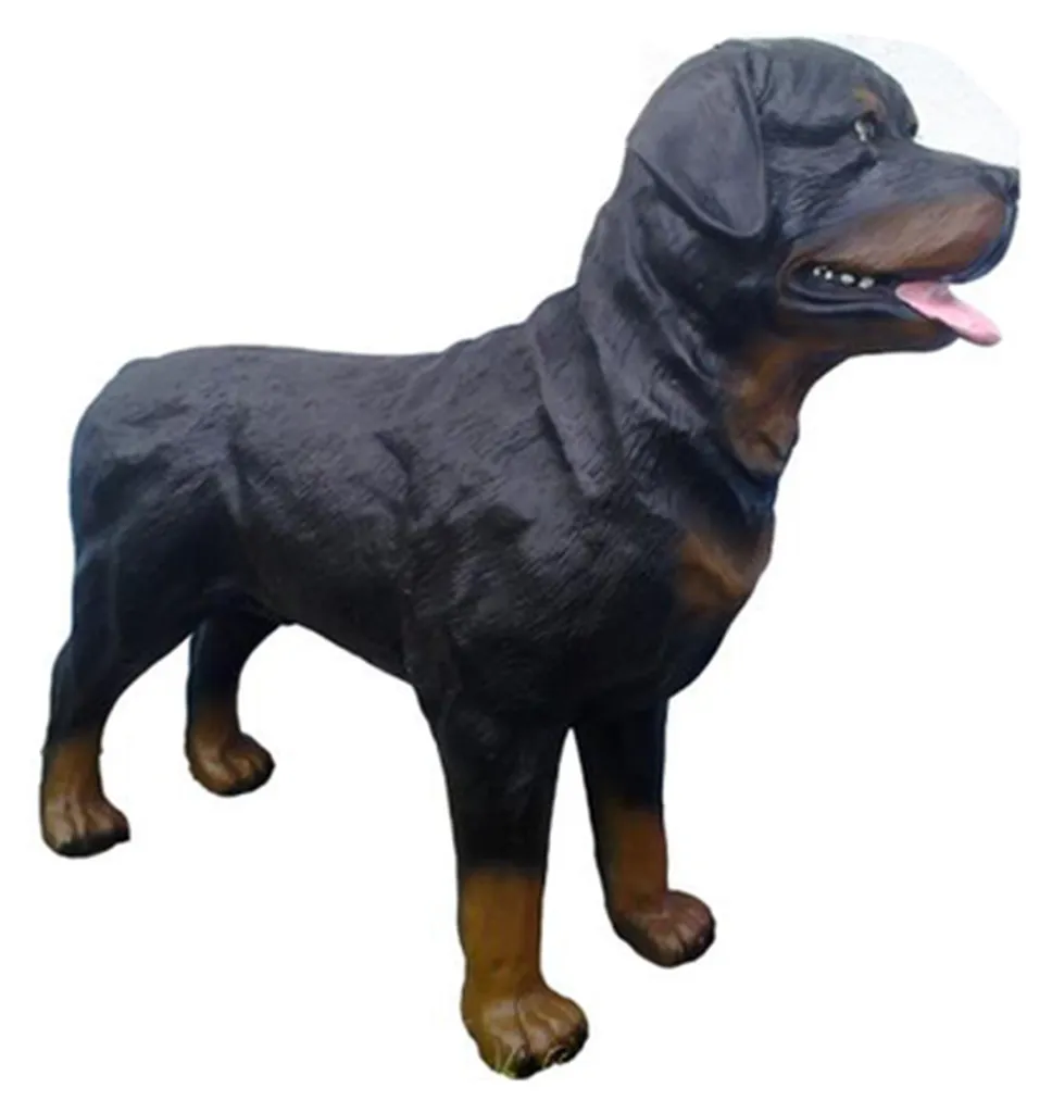 Grande Statue Chien en Résine 70 cm pour Décoration de Jardin