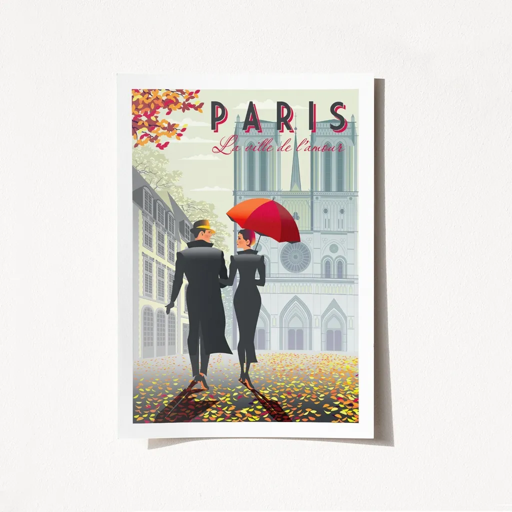 Affiche Wallity Paris 1979 Finition Matte Satinée 50x70 cm Photo