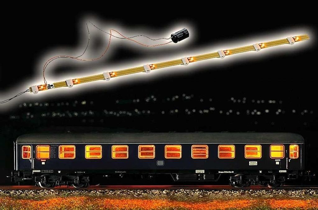Busch 1805 - 1/87 / H0 Wageninnenbeleuchtung mit Antiflacker-Elektronik - Neu
