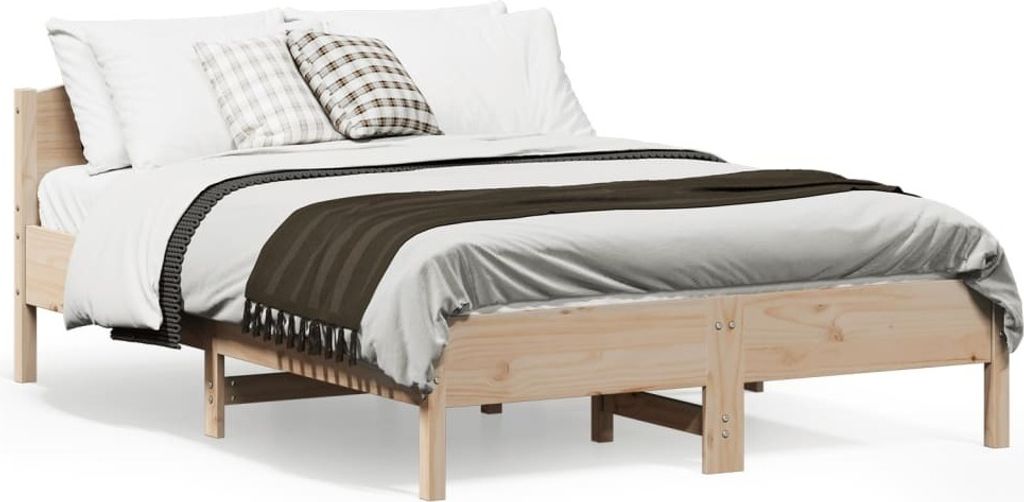 Maison Exclusive - Massivholzbett ohne Matratze 120x190 cm Kiefernholz