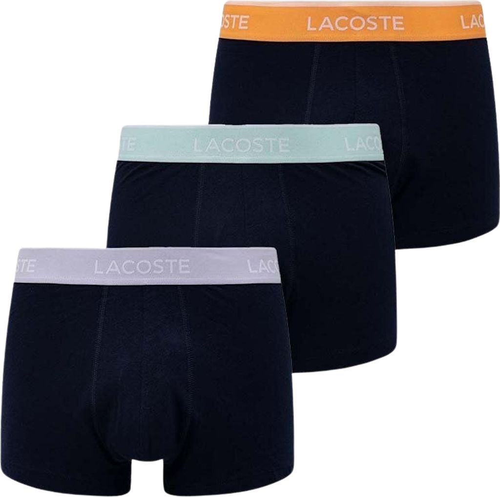Lacoste Unterhose Boxershorts mit Kontrastbund 3er Pack