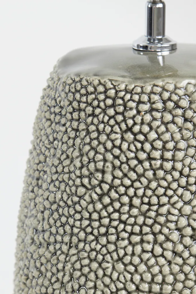 Lampe de table Kyara grise en céramique véritable avec douille E27 - 6