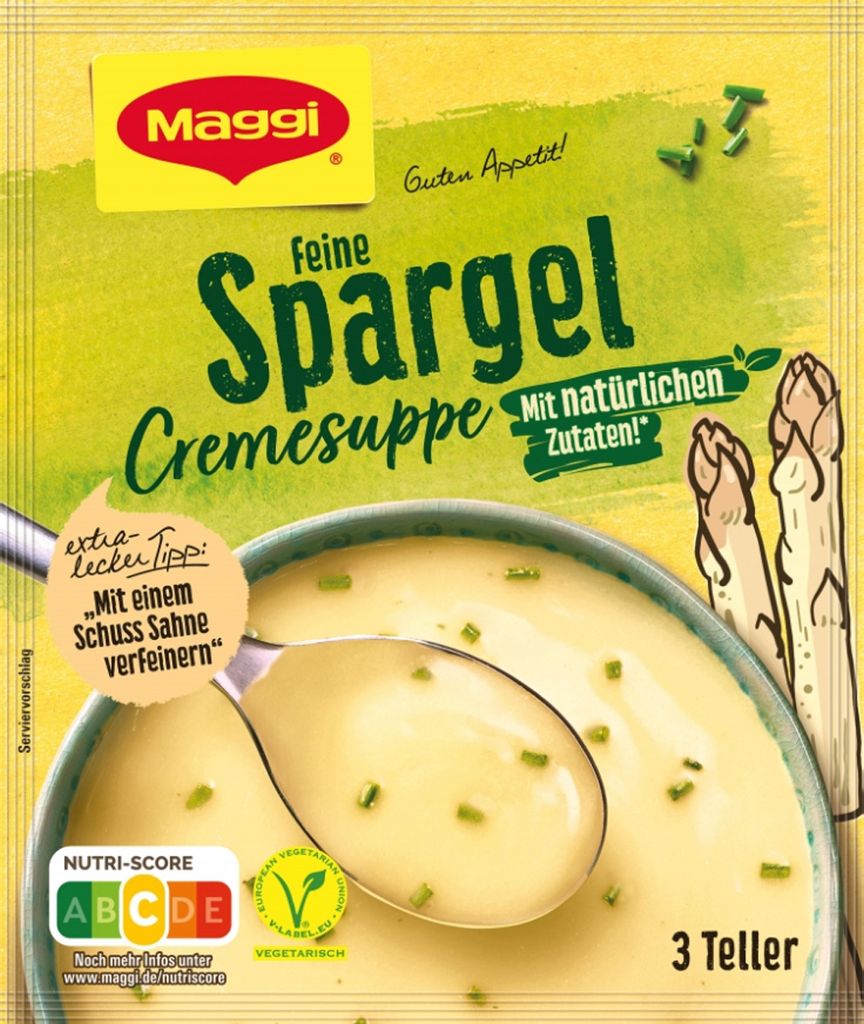 Maggi Guten Appetit Crema di asparagi con ingredienti Immagine del prodotto 