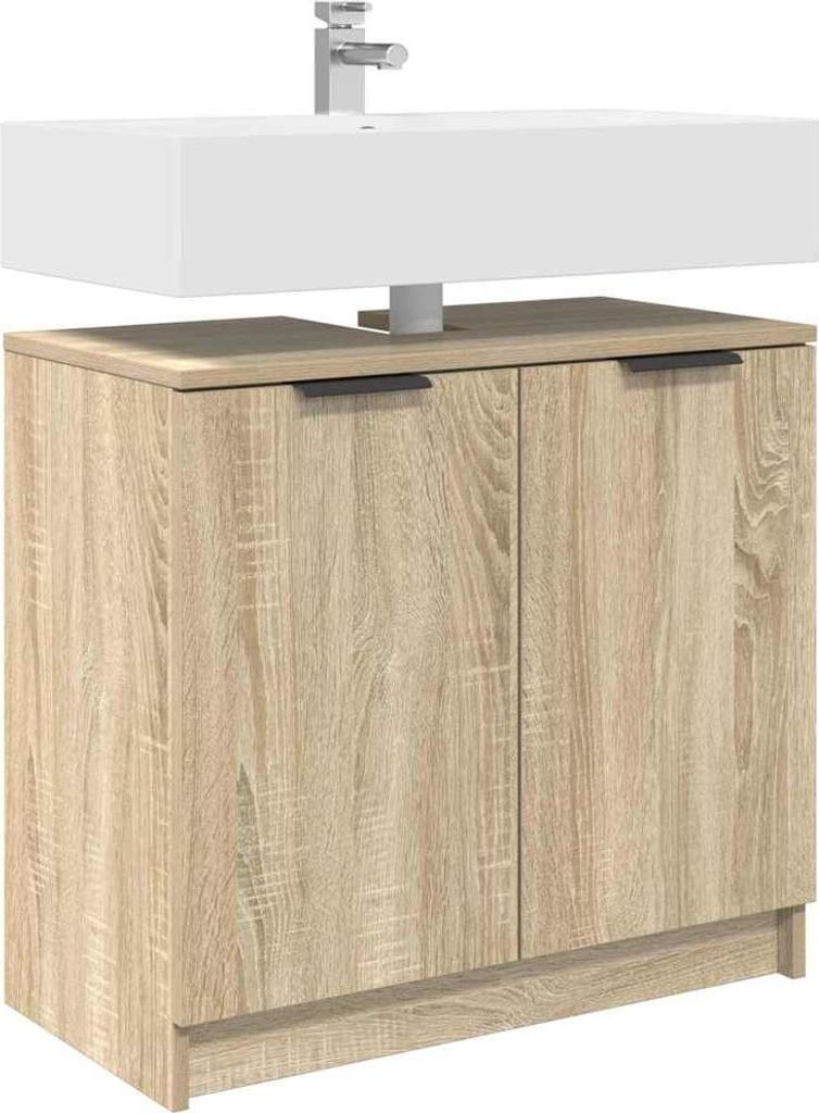 (Design 2026) Badezimmerschrank mit Speicher Sonoma-Eiche 64,5 x 33,5 x 59cm - HOMMIE 923303 - Spiegelschränke