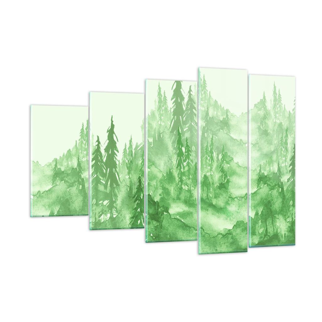 Bilder auf glas - Wald Baum Natur - 150x100cm - Glasbilder - Wandbilder - Kunstdruck - zum Aufhängen bereit - Wanddekoration aus Glas - Glas Bilde...