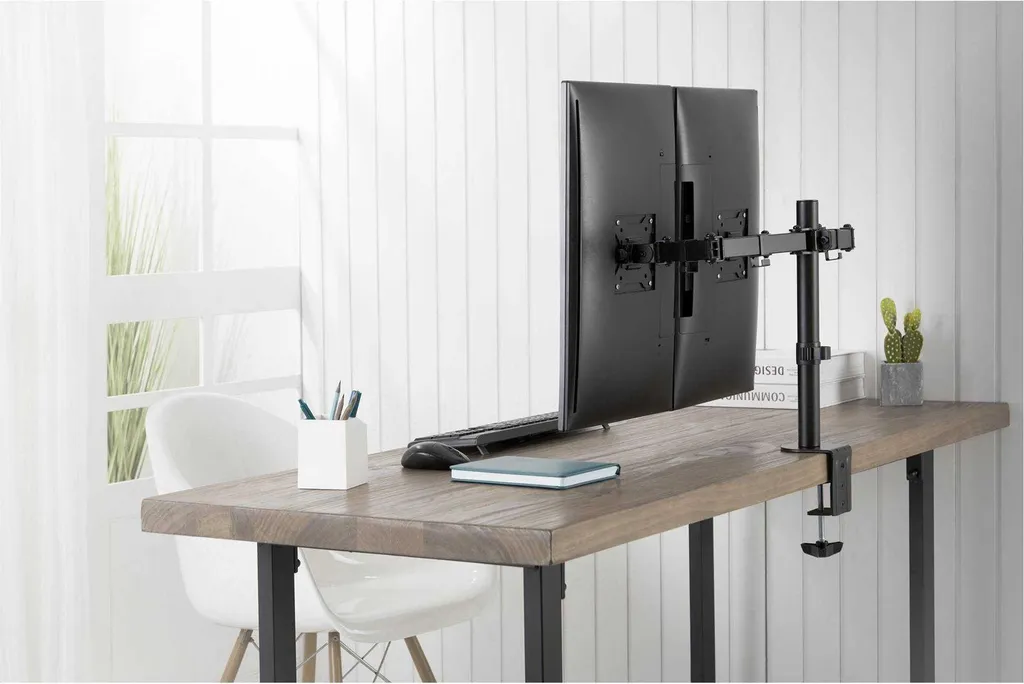 Support d'écran double fixation stable DIGITUS pour moniteurs 15-32" - 9