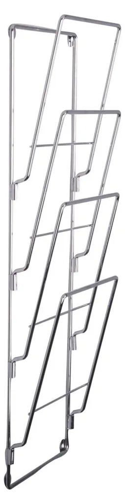 Rangement magazines mural WIRE chromé 19x60 cm gain de place chic - 3
