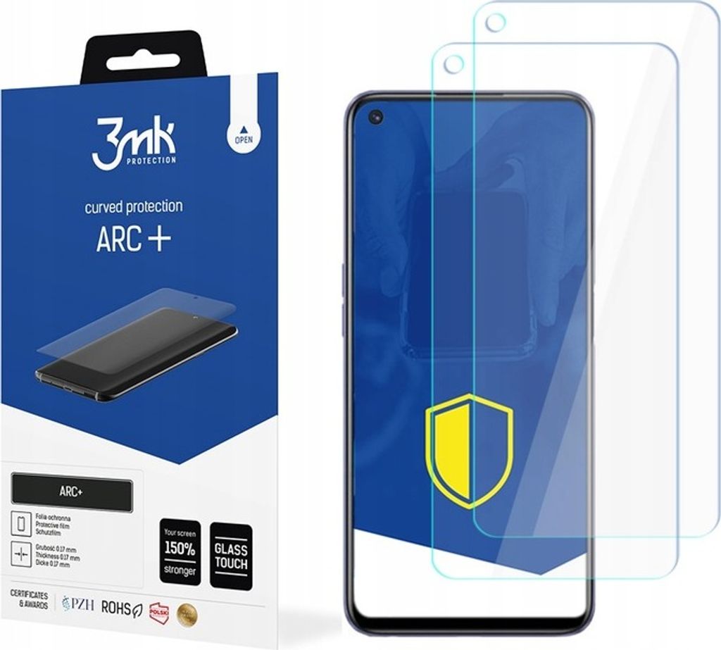 3mk Display Schutzfolie ARC+ für Realme Q3s 0,17mm Self-Heal (2 Stück)