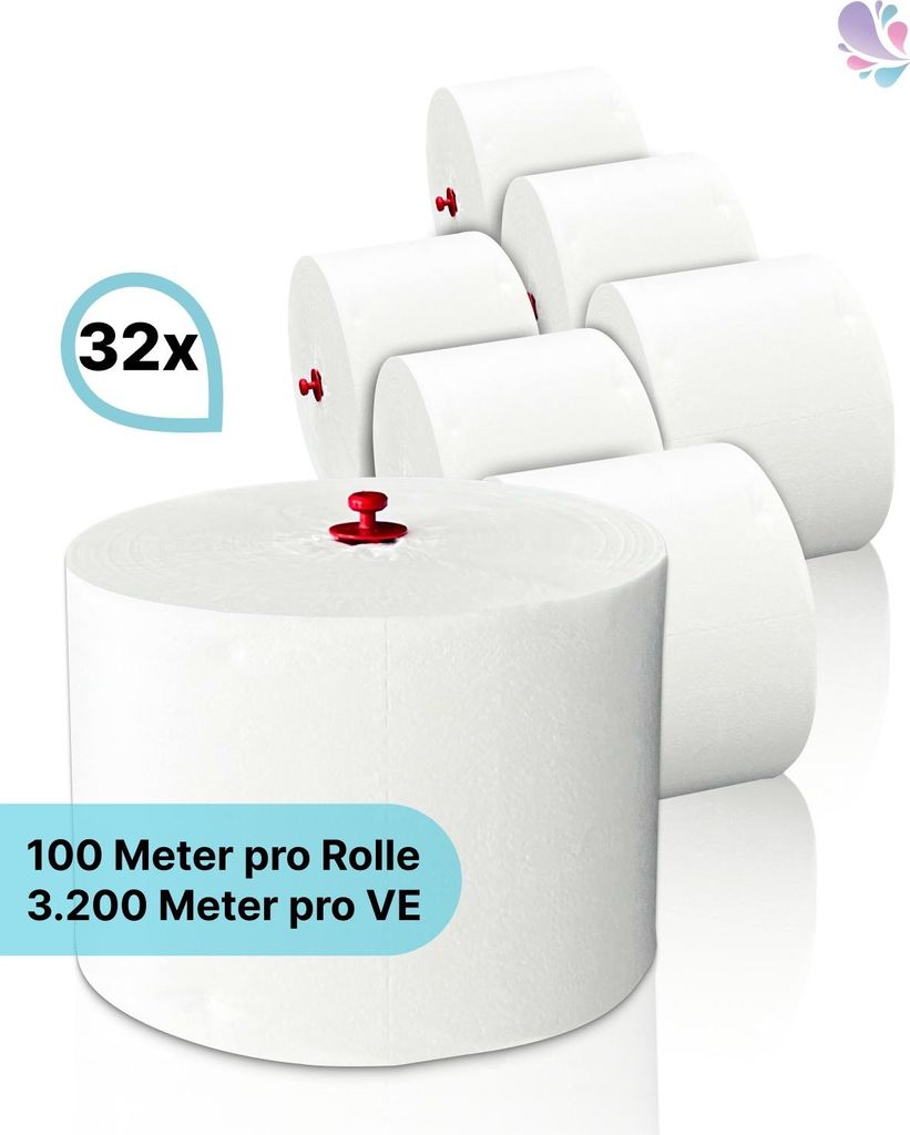 Toilettenpapier Blanc "Long Life", 2&3-lagig, versch.Ausf.,100% Zellstoff o. recycelt. Papier, ERGIEBIG, f. Blanc Cosmos Spender : Variante - 100m ...