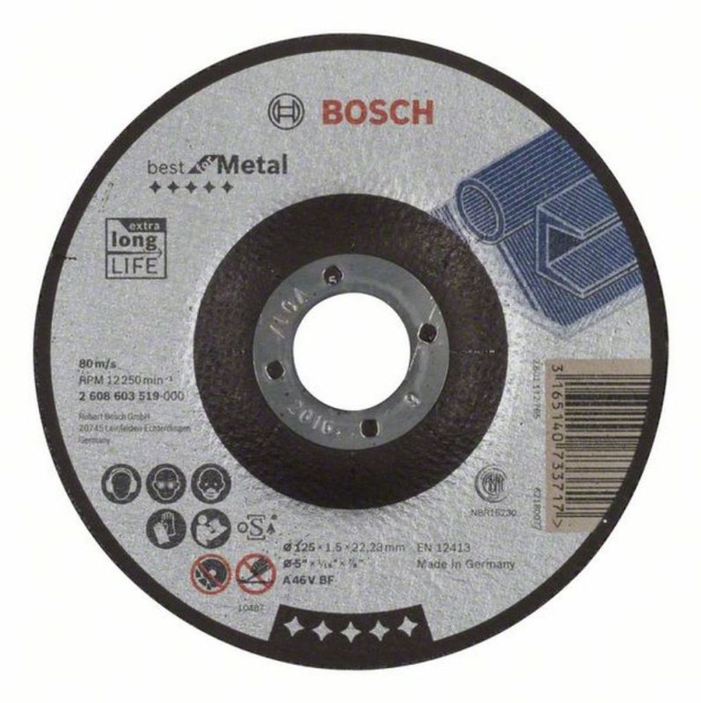 Bosch Trennscheibe gekröpft Best for Metal A 46 V BF, 125 mm, 1,5 mm 2608603519