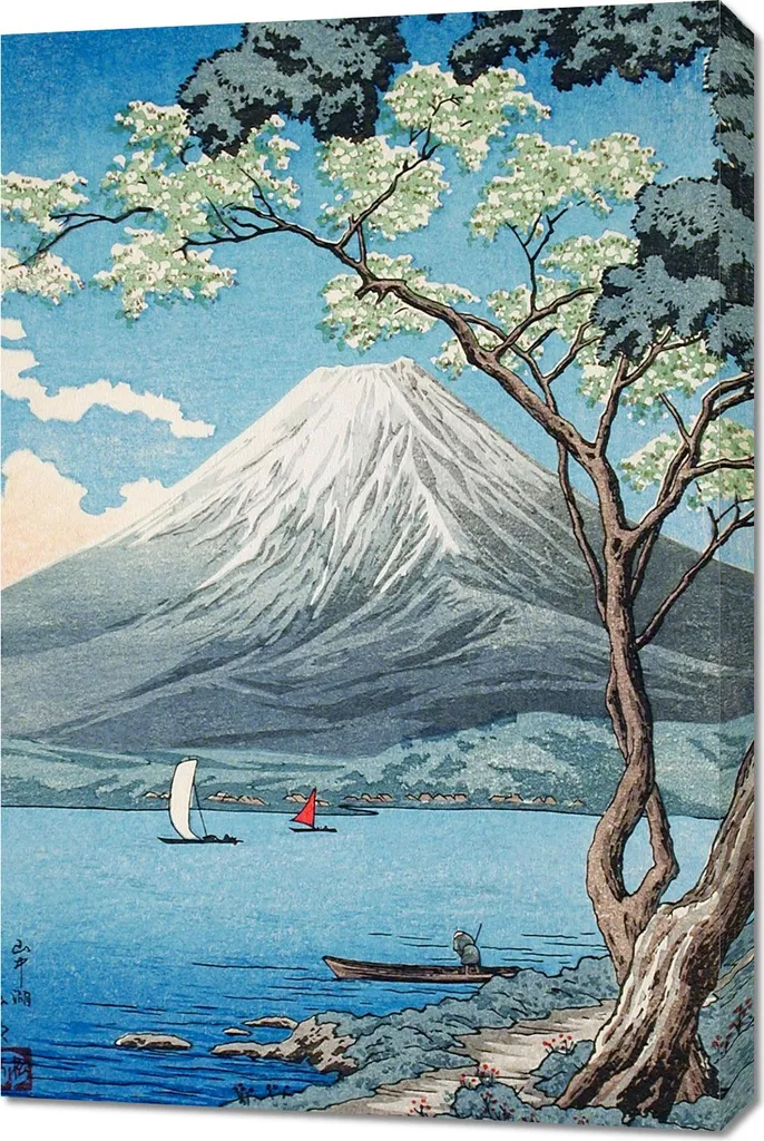 Decorazione Parete Monte Fuji 60x90 Takahashi - Arte Vintage Zen