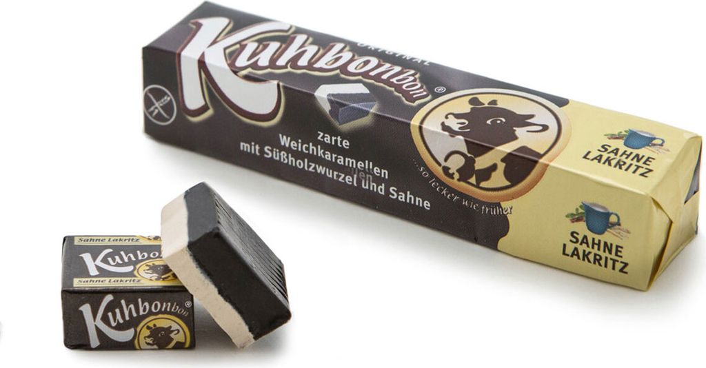 Kuhbonbon Stange Sahne Lakritz einzeln gewickelte Produktbild 