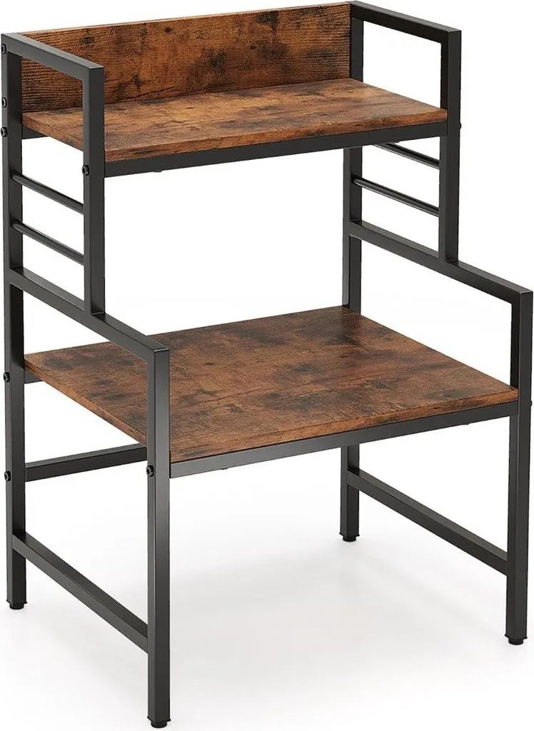 Support pour Micro-ondes Stable à Structure Ouverte 52x42x78 cm Bois - 2