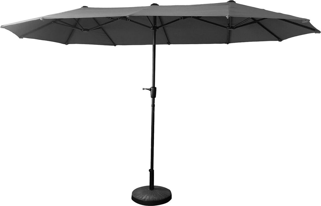 Doppelter Sonnenschirm 2x4m LINAI grau