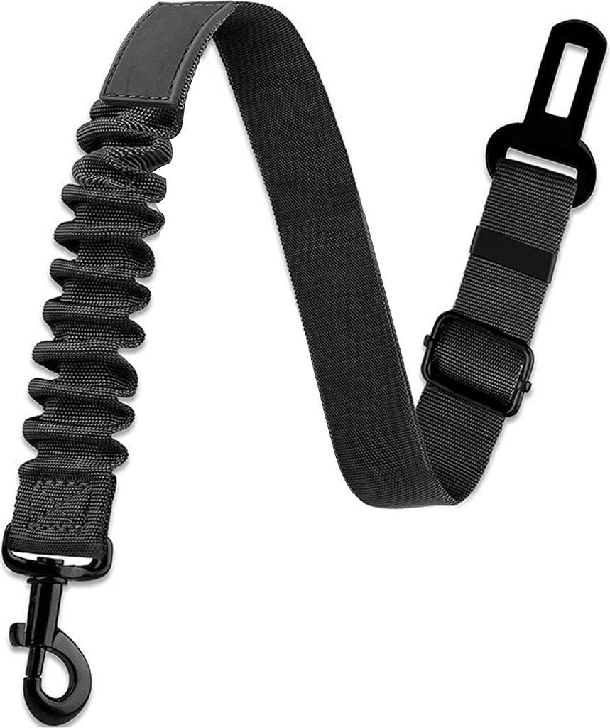 Hundesicherheitsgurt, verstellbar, für Hunde im Auto, einziehbare Sicherheitsgurtleine, Sicherheitsgurt für Haustiere aus Nylon, elastischer Bung...