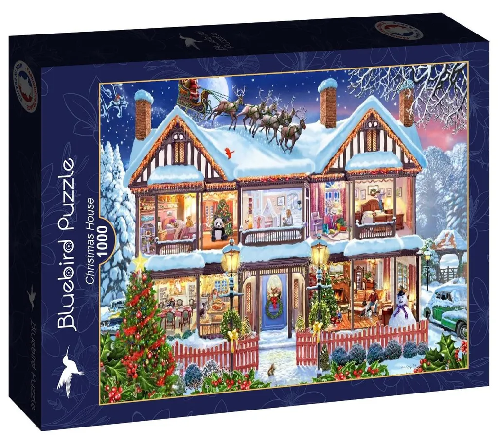 Puzzle 1000 pièces Maison de Noël Bluebird - Adieu l'Ennui des Vacances