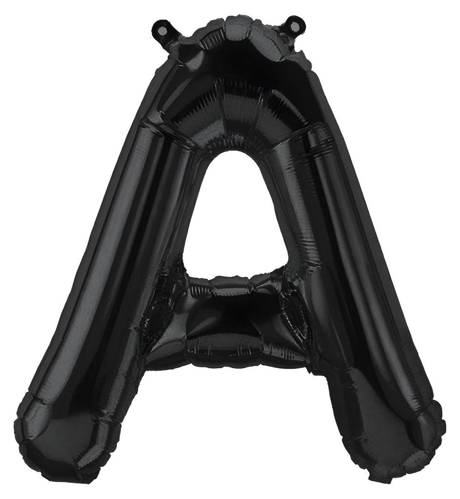 Folienballon Buchstabe A, schwarz, ca. 40 cm, für Produktbild 