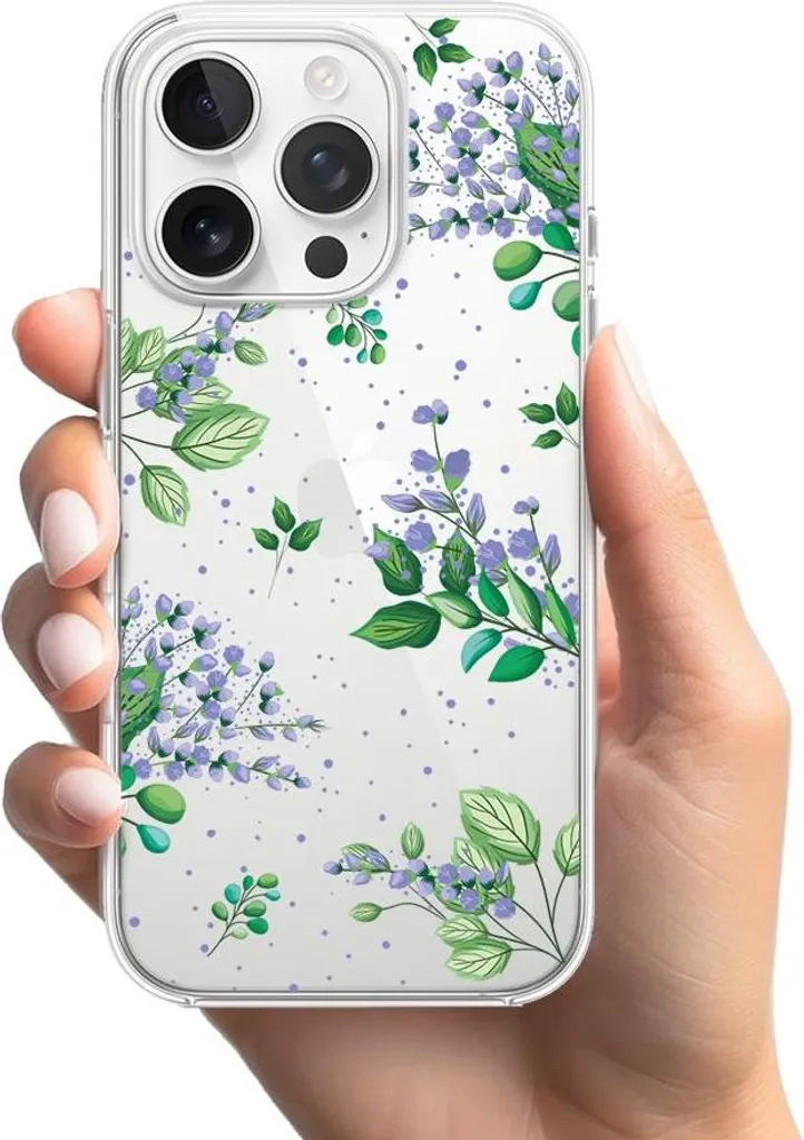 Custodia protettiva per Apple iPhone 13 Pro Max con motivo a farfalla e fiore, in pelle, con tasca per carte di credito, colore: blu