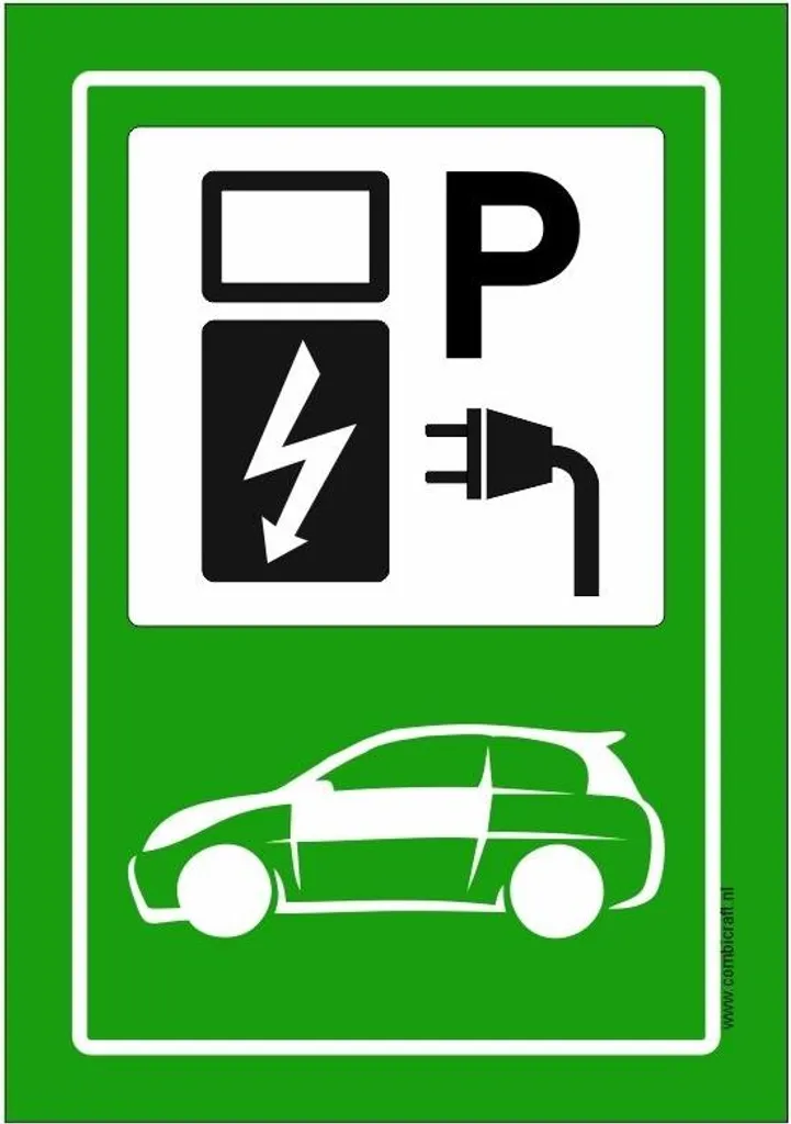 ComiCraft Cartello Parcheggio Auto Elettrica 21x30 cm | Soluzione Sicura
