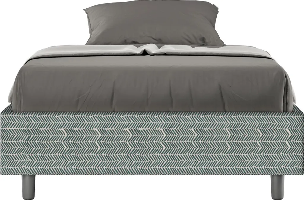 Cadre de lit 120x190 Azelia tissu bleu clair Aragona 7 ITYHOME chic