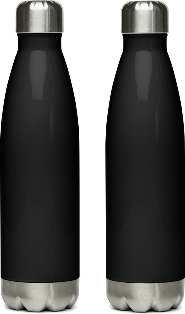 2er-Pack – Edelstahl-Vakuum-Trinkflasche – Thermosflasche – 510 ml – doppelwandig – heiß & kalt – auslaufsicher – Schwarz