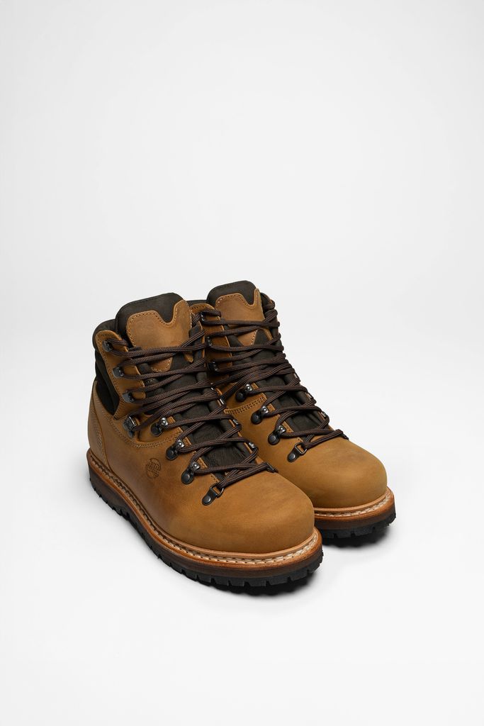 Hanwag 1114-44 Bergler Nuss Bergstiefel Vibram Leder Nubuklerder Braun