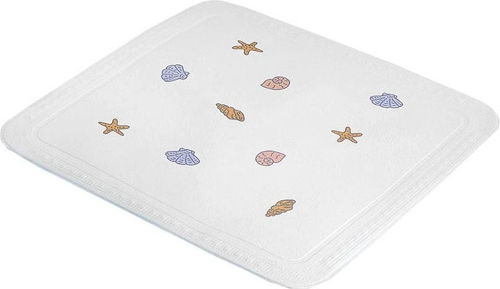 Duscheinlage - Weiß - 55 x 55 cm - Muschelmotive Produktbild 