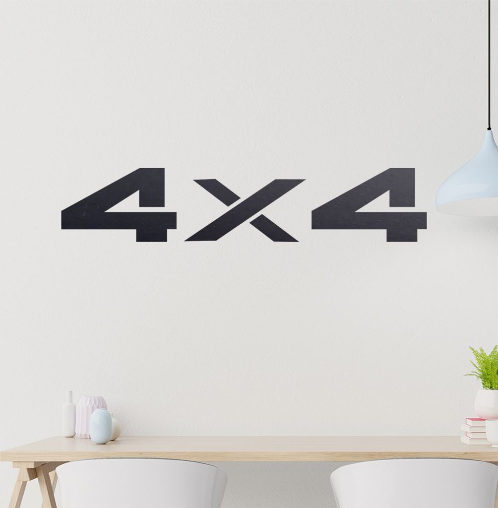 4 x 4 Totenkopf Wandtattoo in 6 Größen - Wandaufkleber Wall Sticker - Dekoration, Küche, Wohnzimmer, Schlafzimmer, Badezimmer