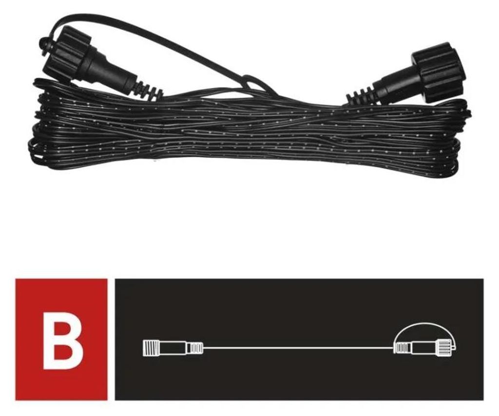 Emos D1ZB01, noir, mâle, droit, plastique, IP44, 30 V Image du produit 