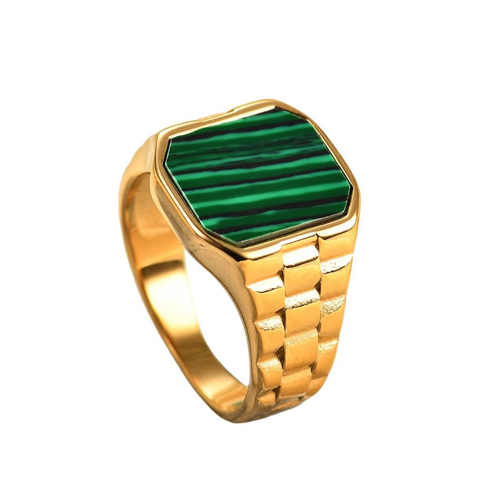 Damenring, schlichter Stil, lebendige Farbe, rostfrei, lichtbeständig, glänzend, dekorativ, Titanstahl, Vintage-Luxus, quadratischer Damenring, M...