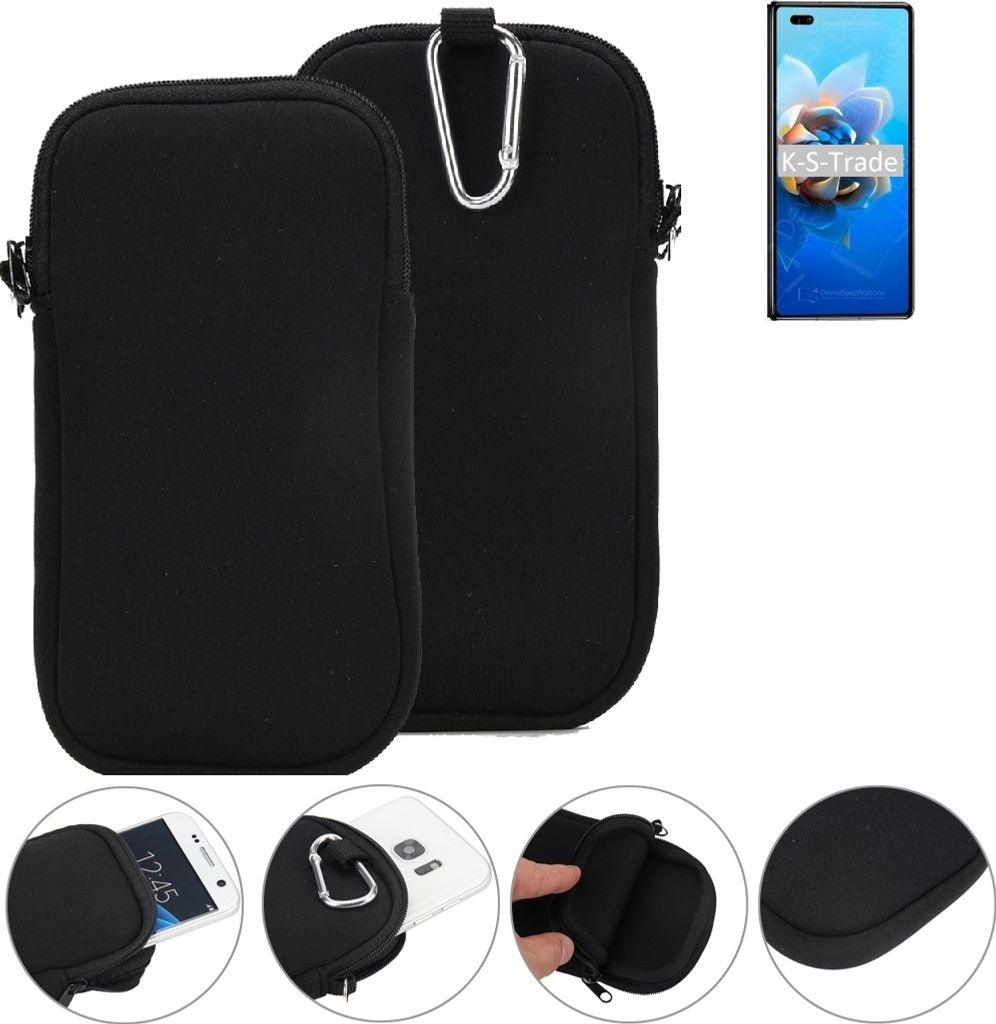 K-S-Trade Neopren-Hülle Handyhülle kompatibel mit Huawei Mate X2 Schutzhülle Neoprenhülle Sleeve Schutz-Hülle Gürtel Tasche Case Holster