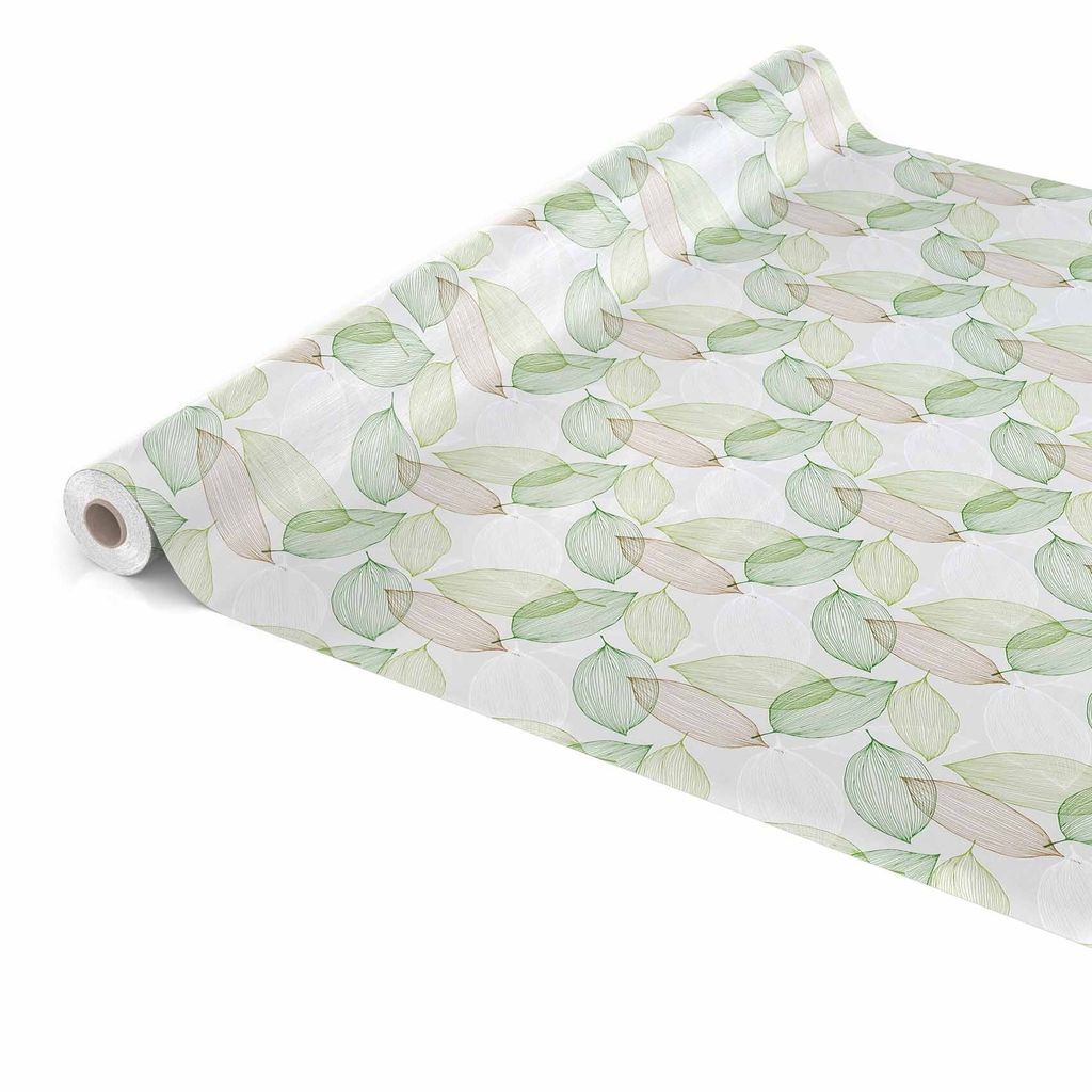 Tischdecke Wachstuch Blumen Grau Robust Wasserabweisend Breite 140 cm Länge 400 cm