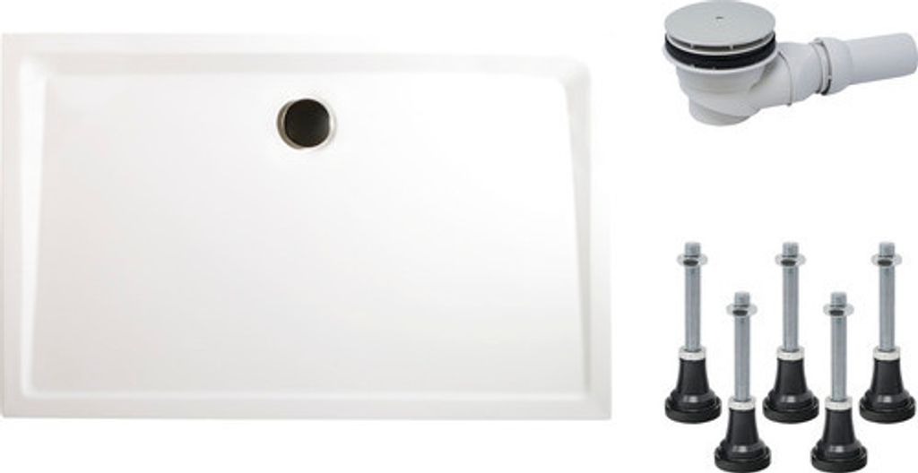 Duschwannen Komplettset SCHULTE ExpressPlus 90 x 120 x 3.5 cm alpinweiß glatt EP212912 04