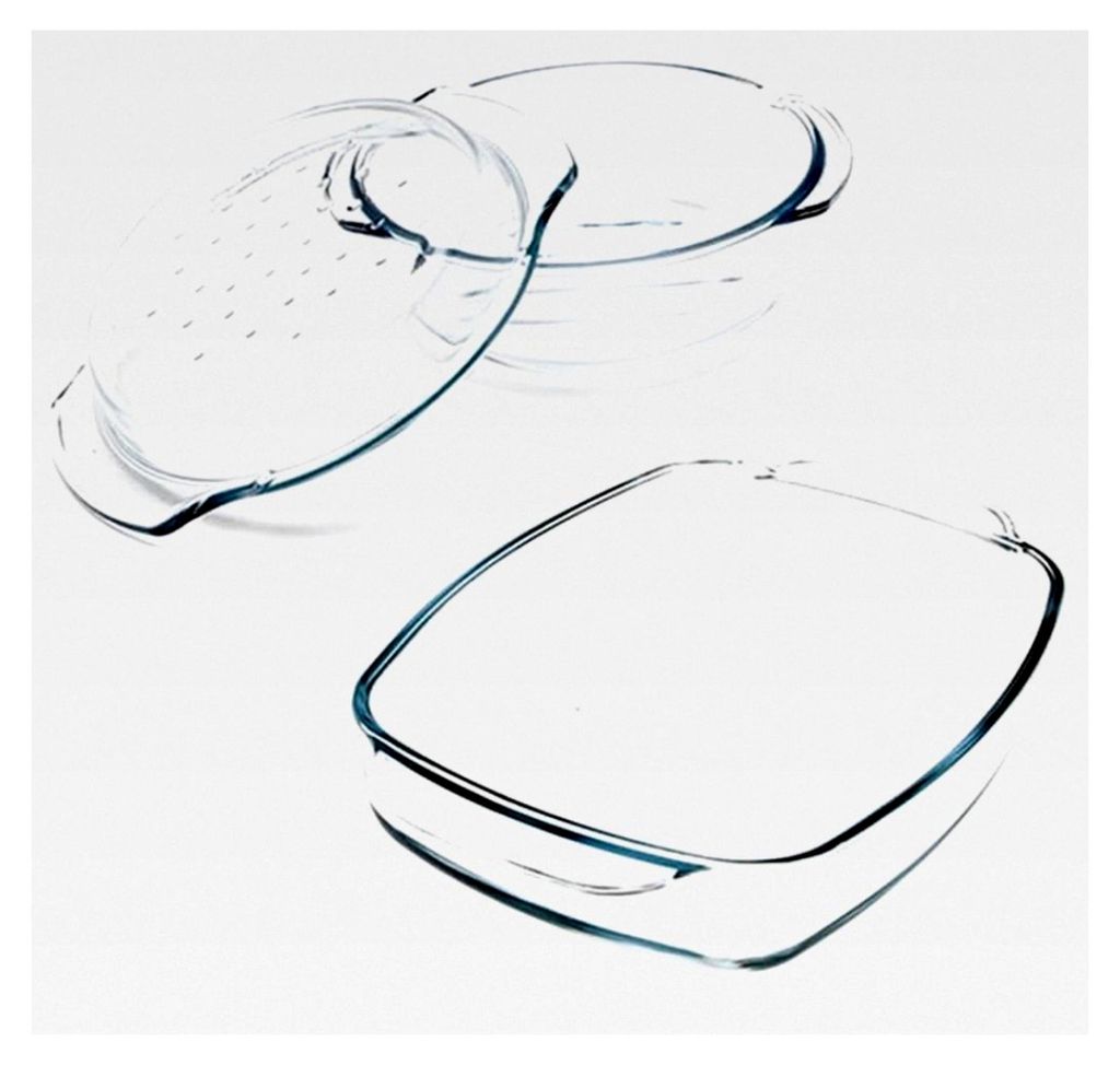 3-teiliges Auflaufformen-Set aus Glas – Mit Deckel – 1,7 l & 2,3 l – Hitzebeständig & spülmaschinengeeignet – Für Backofen & Küche