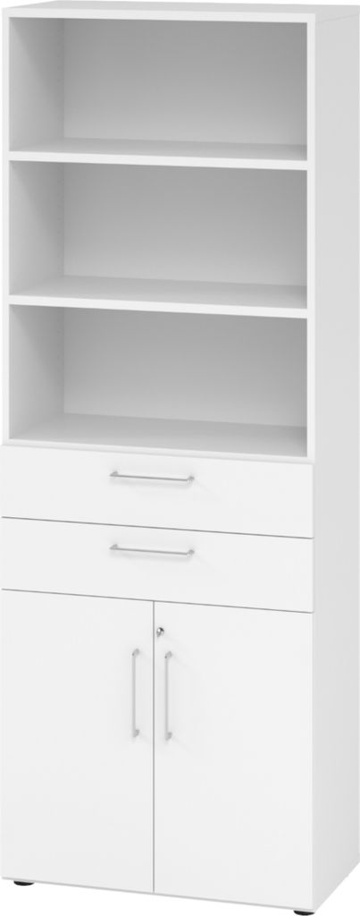 bümö smart Kombischrank - mit Schubladen - Nachbildung: Weiß