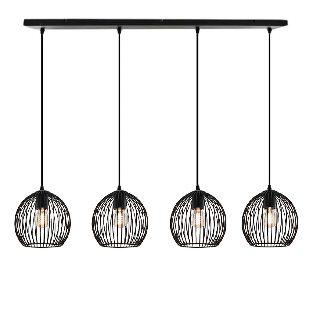 Olucia - WIRO - Pendelleuchte - Schwarz - 4 Lampen Produktbild 