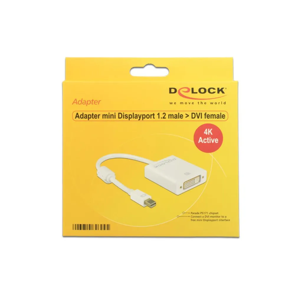 Recensione Delock 62604: Adattatore Mini DisplayPort a DVI 4K Bianco