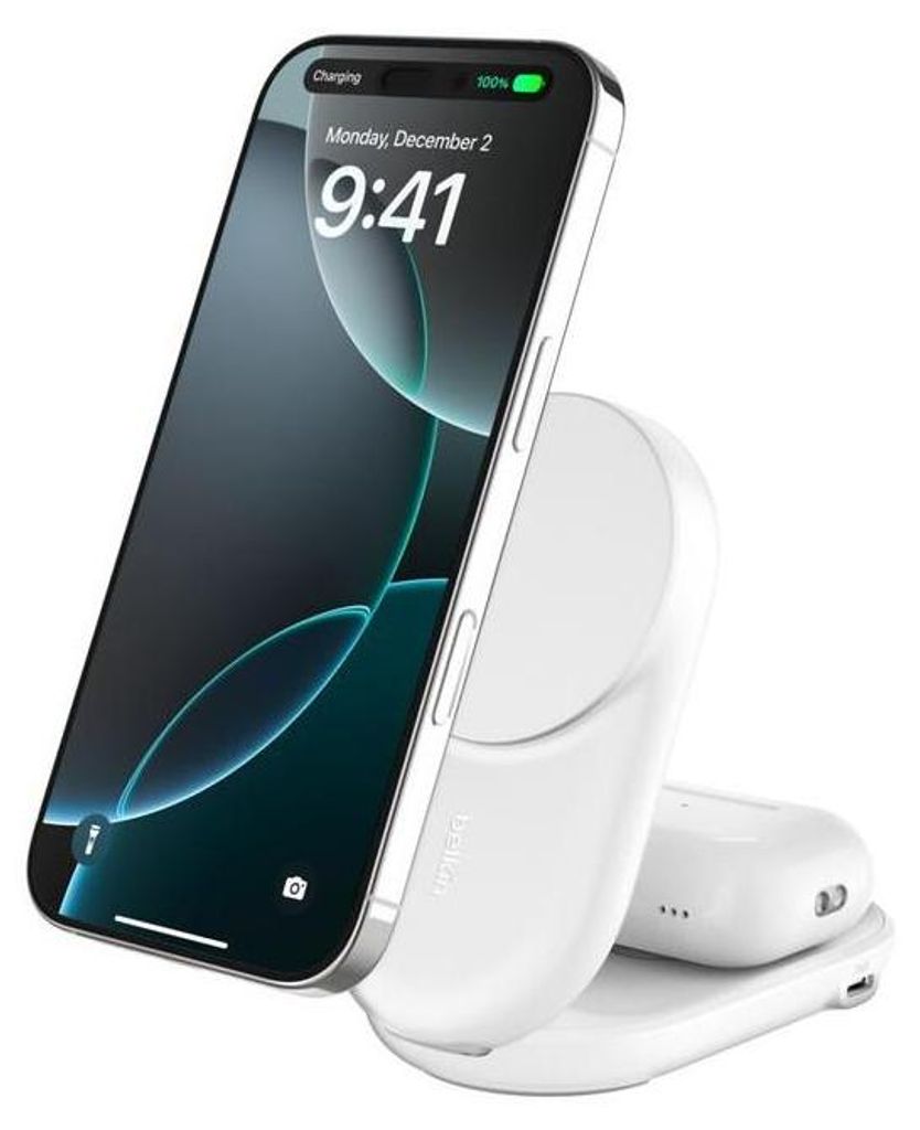 Belkin UltraCharge 25W Qi2 magn. 2-in-1 Lad.klappb.ws. Immagine del prodotto 