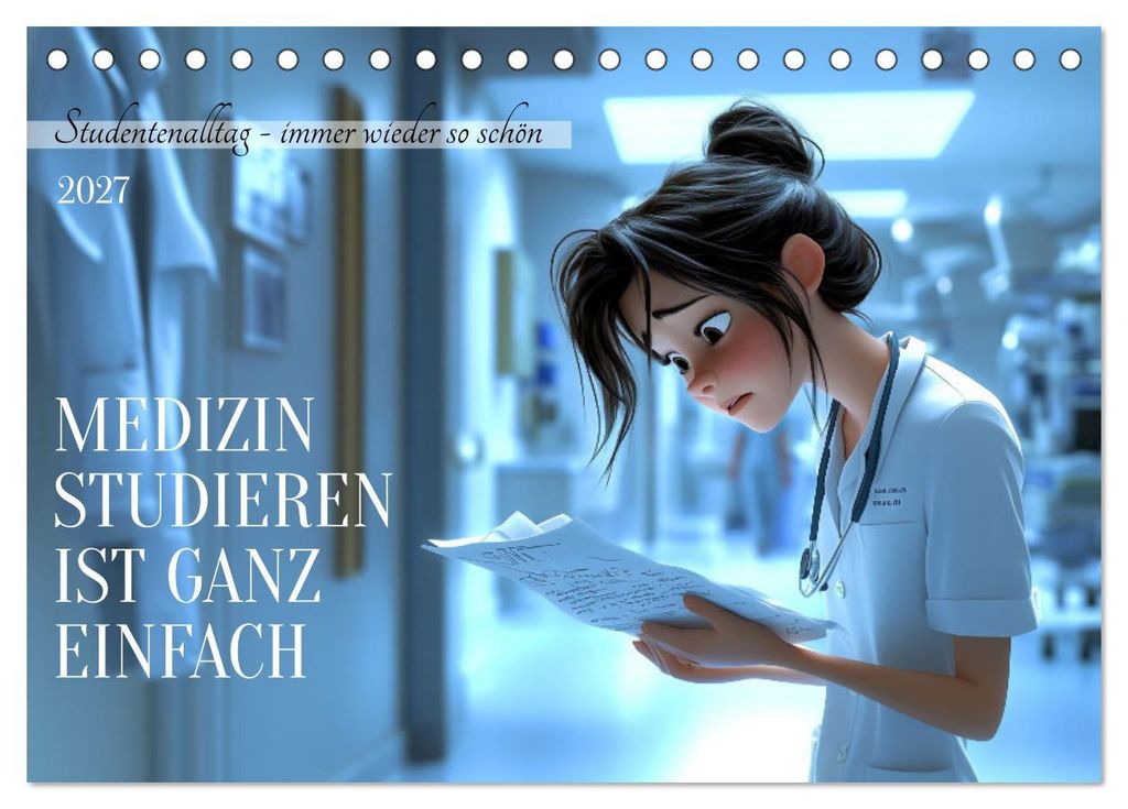 Medizin studieren ist ganz einfach (Tischkalender 2027 DIN A5 quer), CALVENDO Monatskalender