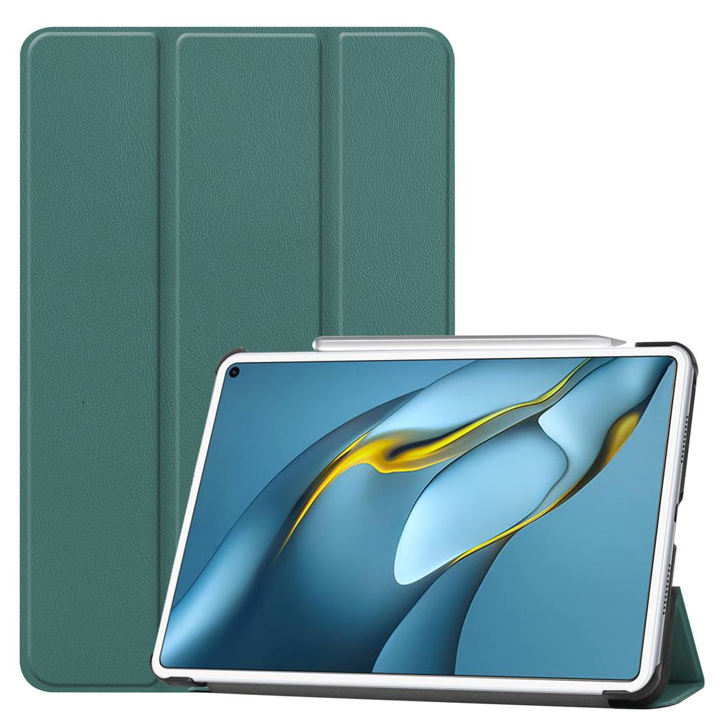 Tablet Hülle für Huawei MatePad Pro MRR-W29 2021 10.8 Zoll Slim Case Etui mit Standfunktion und Auto Sleep/Wake Funktion Dunkelgrün