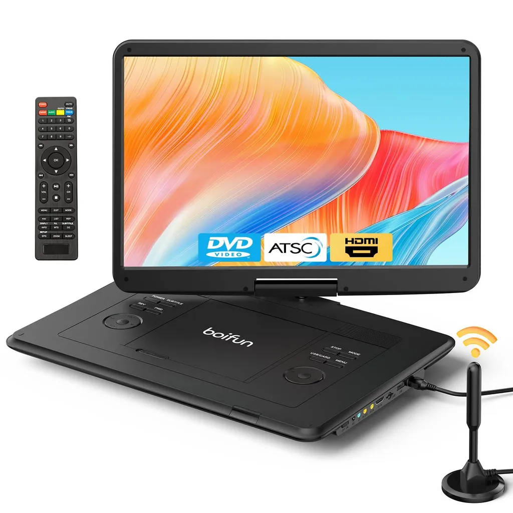 Lecteur DVD portable grand écran pour voiture avec ports USB et TF
