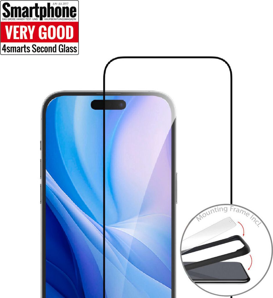 4smarts Second Glass mit Montagerahmen fьr Apple iPhone 16 Pro Max