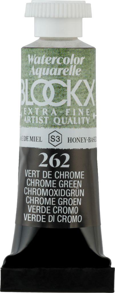 Blockx 3x Aquarellfarbe, Chromgrün - Tube 5ml - Chromgrün 43262BXC