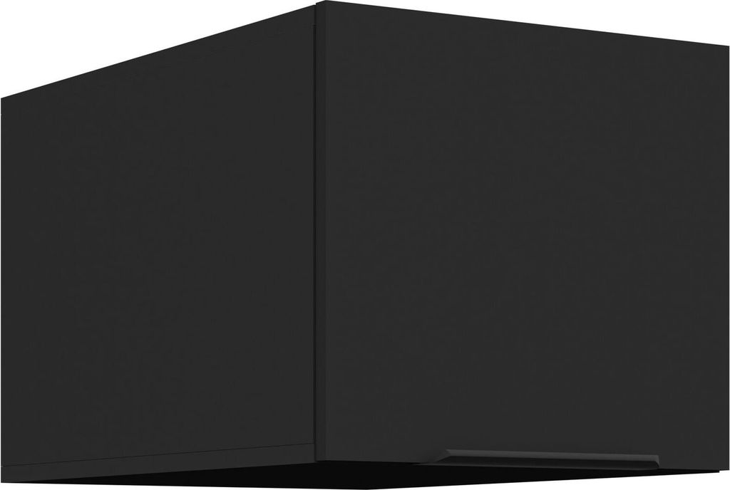 Aufsatzschrank Hochschrank 40 cm SIENA Schwarz Küchenzeile Produktbild 