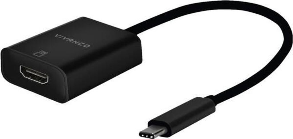 ViVanco™VVITADHDMITCW, 0,15 m, USB Typ-C, HDMI, Samec, Obrázok produktu 