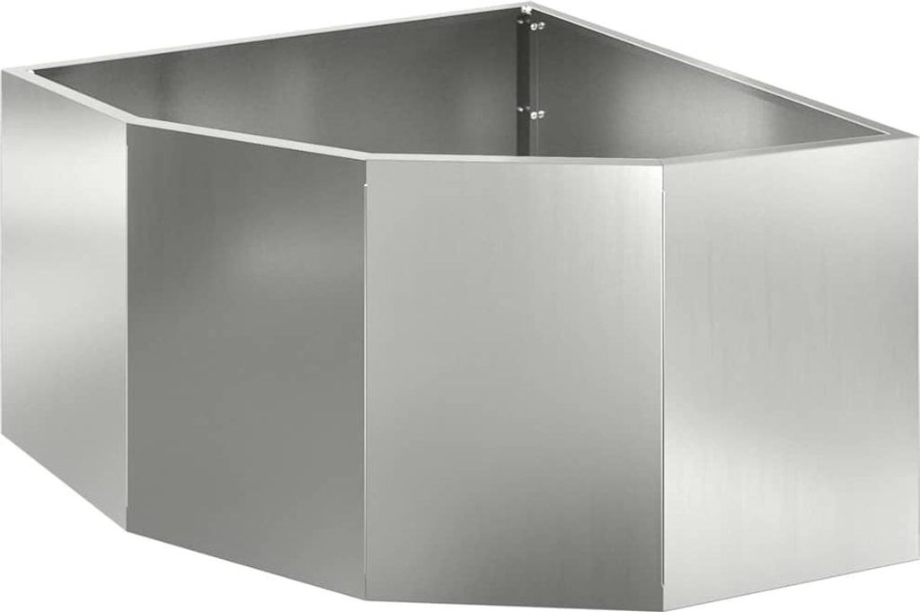 Eckpflanzer Silber 60 x 60 x 35 cm Verzinkter Stahl